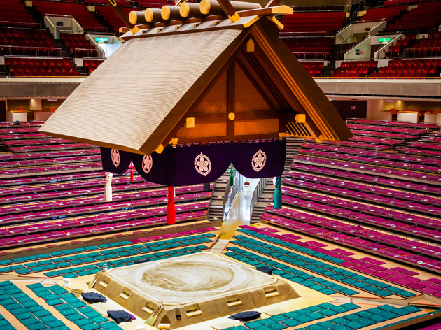 写真素材-大相撲-土俵と吊り屋根-素材番号--47410817