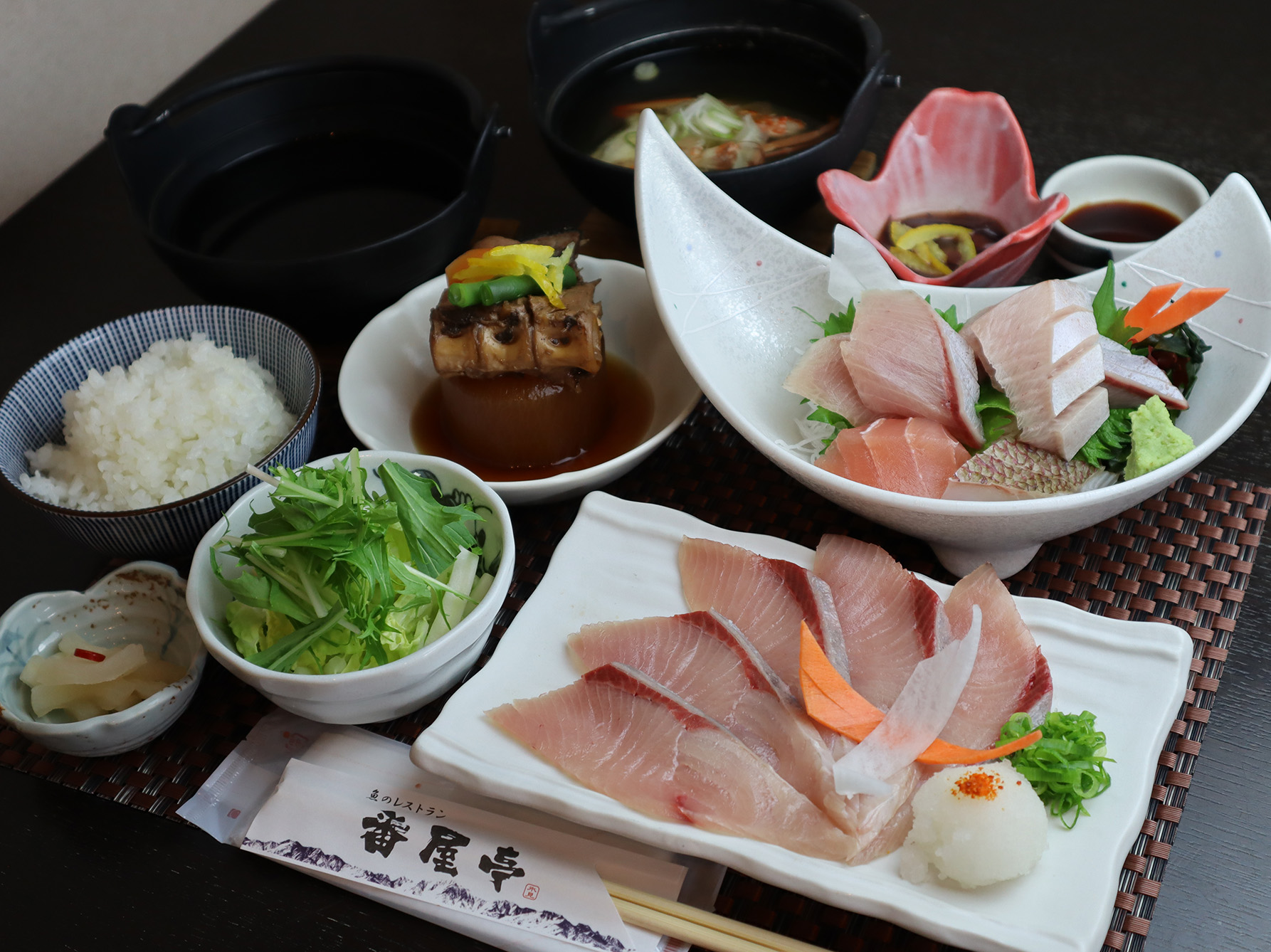 2日目昼食：番屋亭/寒鰤ミニ会席（イメージ）