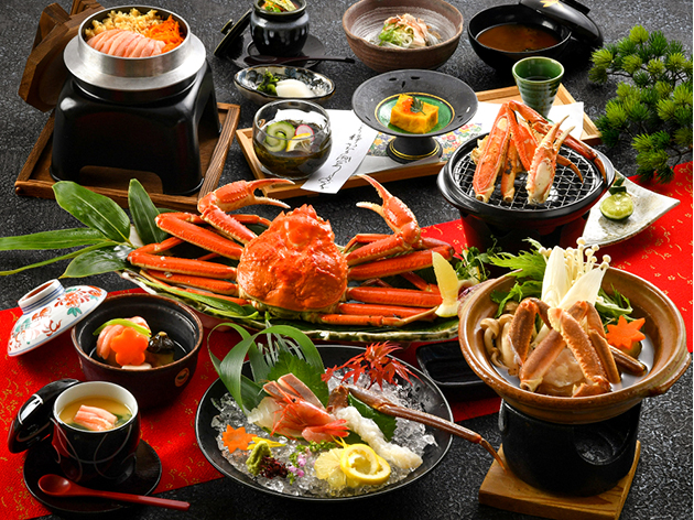 1日目夕食：蟹づくし会席（イメージ）