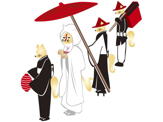 狐の嫁入り行列（イメージ）