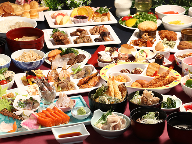 1拍目ホテル知床：夕食バイキング（イメージ）