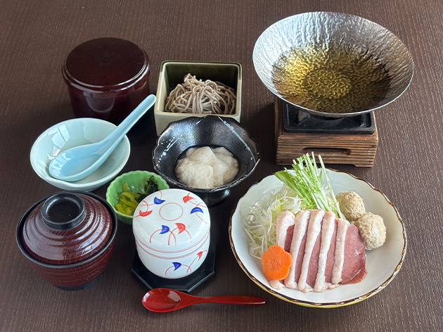 2日目昼食：近江鴨ねぎしゃぶと自然薯ご飯・茶わん蒸しセット（イメージ）