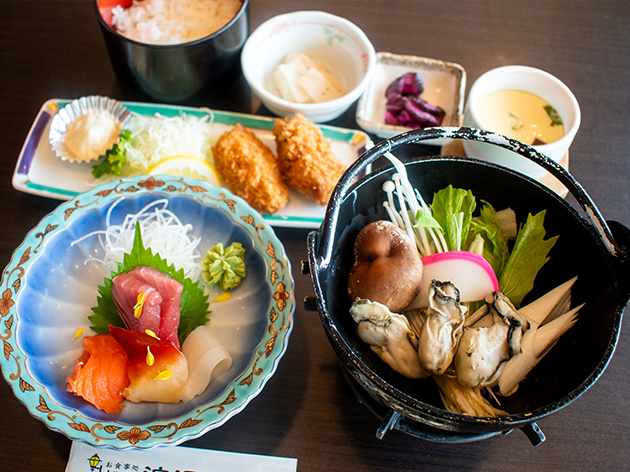 選べる昼食：松島観光物産館/牡蠣鍋